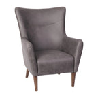 Upholstered Wingback Accent Chair with Wooden Frame and Legs