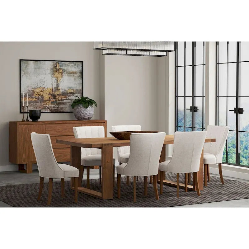 Alpine Furniture Ayala Wood Dining Table in Antique Cappuccino