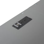 Hochbett mit Schreibtisch und Schränken