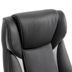 Ergonomic Office Chair Adjustable Height PU Leather Rocker 360? Swivel Home Task Seat, Black