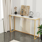47 Long Narrow Console Tables Sintered Stone for Entryway Sofa Table - L 47 x W 12 x H 31