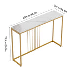 47 Long Narrow Console Tables Sintered Stone for Entryway Sofa Table - L 47 x W 12 x H 31