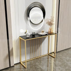 47 Long Narrow Console Tables Sintered Stone for Entryway Sofa Table - L 47 x W 12 x H 31
