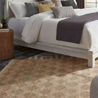 Modern Farmhouse Flea Market White Distressed Queen Platform Bed