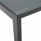 GDFStudio Liam Outdoor Aluminum Loveseat and Coffee Table Set with Cushions, Gray/Dark Gray