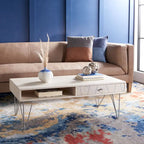 1-Drawer 1-Shelf Living Room Coffee Table - 43 W x 21.6 L x 16 H - 43Wx22Dx16H
