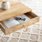 1-Drawer 1-Shelf Living Room Coffee Table - 43 W x 21.6 L x 16 H - 43Wx22Dx16H