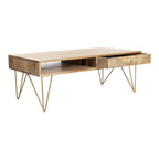 1-Drawer 1-Shelf Living Room Coffee Table - 43 W x 21.6 L x 16 H - 43Wx22Dx16H