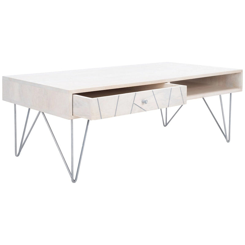 1-Drawer 1-Shelf Living Room Coffee Table - 43 W x 21.6 L x 16 H - 43Wx22Dx16H