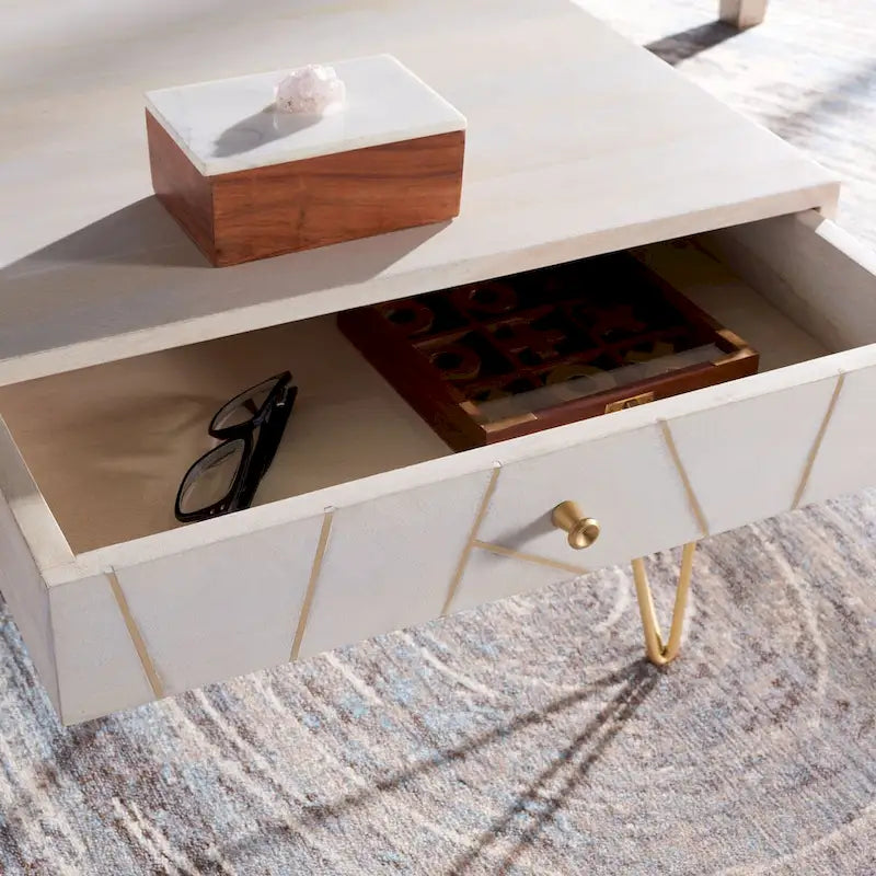 1-Drawer 1-Shelf Living Room Coffee Table - 43 W x 21.6 L x 16 H - 43Wx22Dx16H