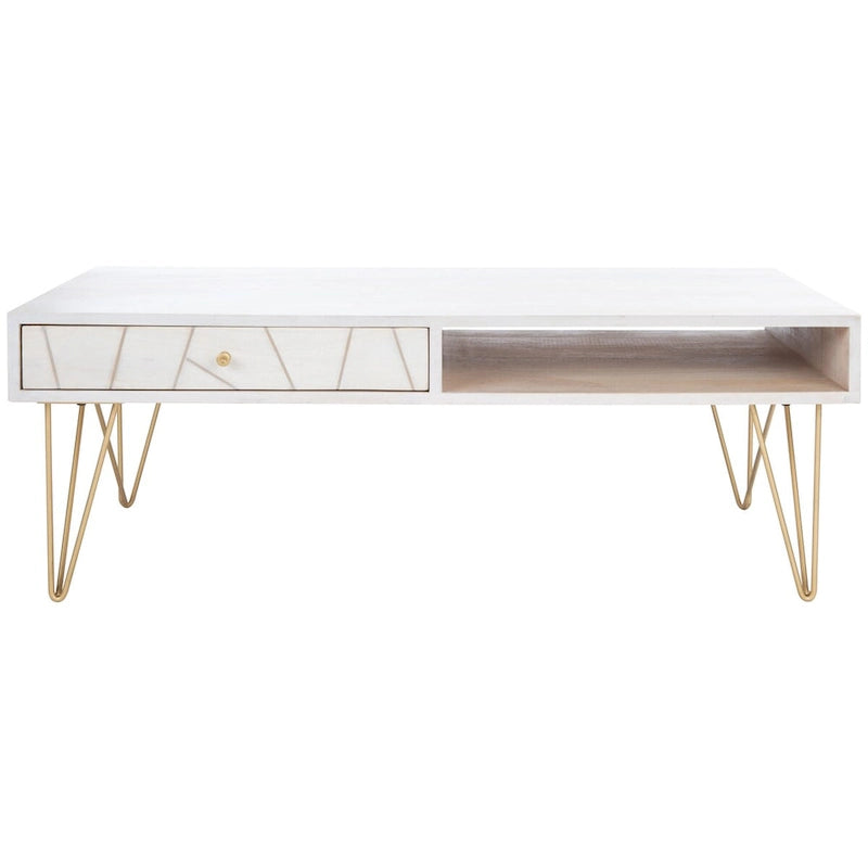 1-Drawer 1-Shelf Living Room Coffee Table - 43 W x 21.6 L x 16 H - 43Wx22Dx16H