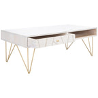 1-Drawer 1-Shelf Living Room Coffee Table - 43 W x 21.6 L x 16 H - 43Wx22Dx16H