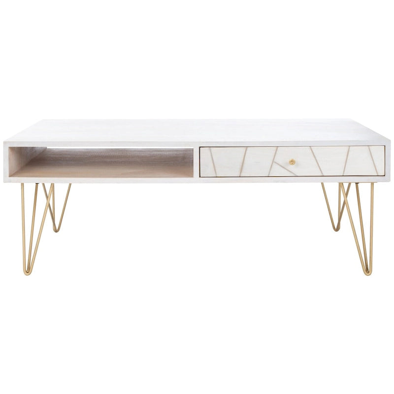1-Drawer 1-Shelf Living Room Coffee Table - 43 W x 21.6 L x 16 H - 43Wx22Dx16H