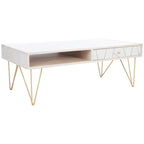 1-Drawer 1-Shelf Living Room Coffee Table - 43 W x 21.6 L x 16 H - 43Wx22Dx16H