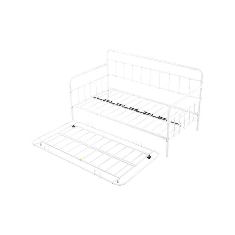 Tagesbett mit Metallgestell und Ausziehbett
