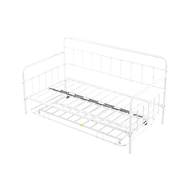 Tagesbett mit Metallgestell und Ausziehbett