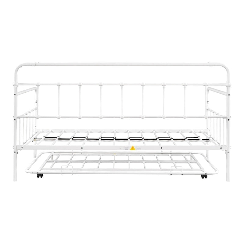 Tagesbett mit Metallgestell und Ausziehbett