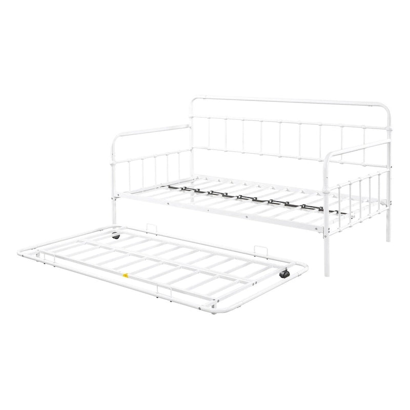 Tagesbett mit Metallgestell und Ausziehbett