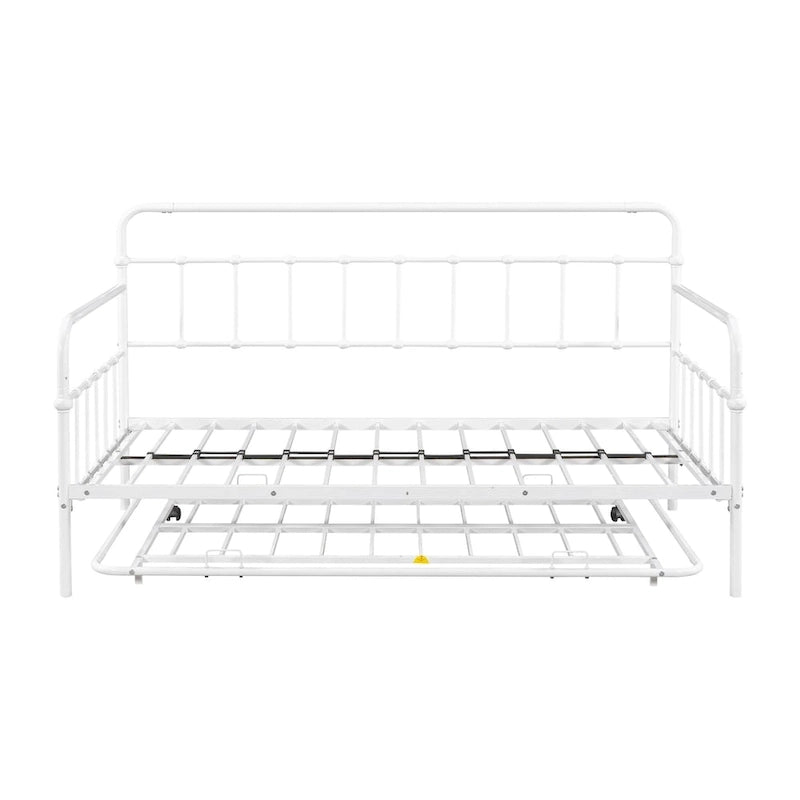 Tagesbett mit Metallgestell und Ausziehbett