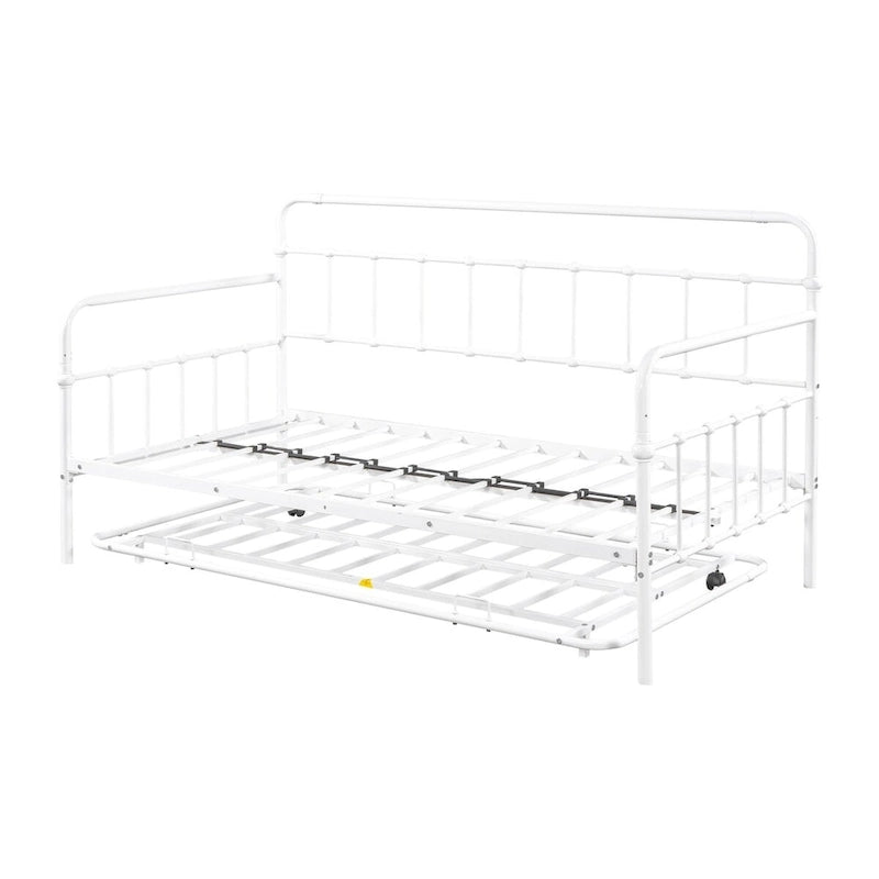Tagesbett mit Metallgestell und Ausziehbett
