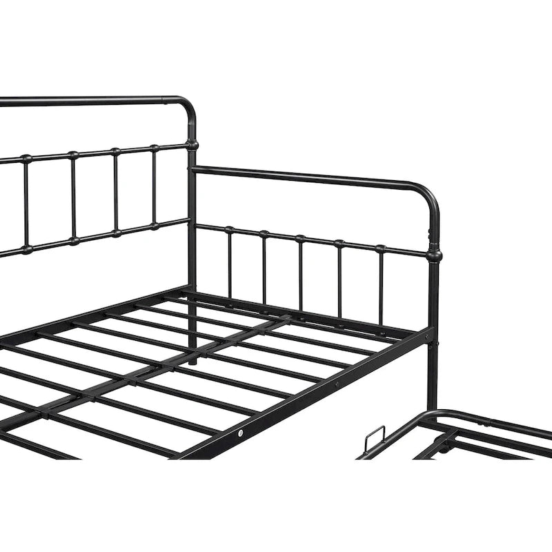 Tagesbett mit Metallgestell und Ausziehbett