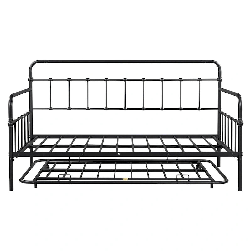 Tagesbett mit Metallgestell und Ausziehbett