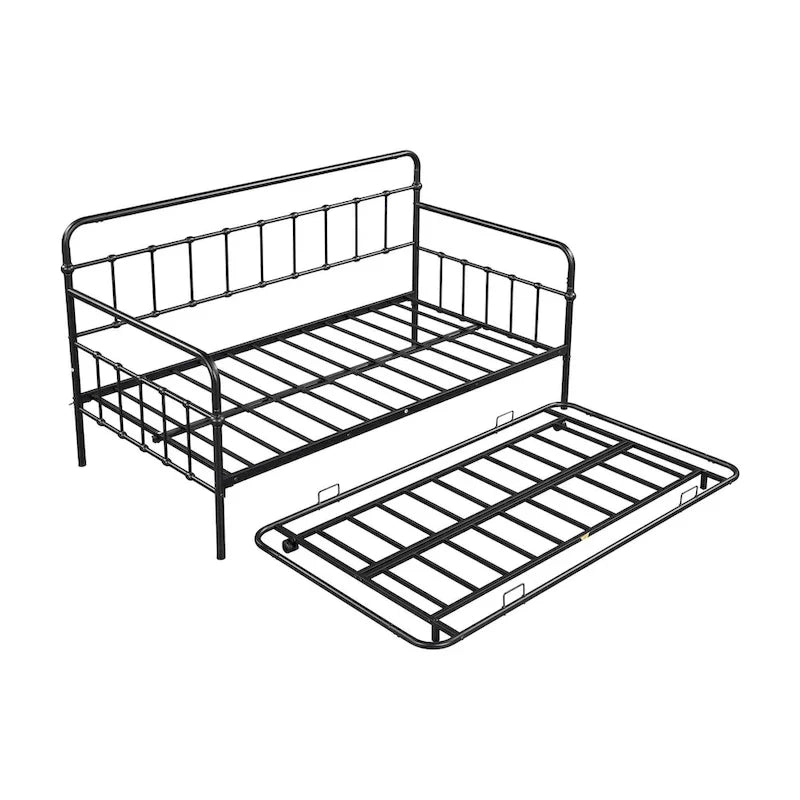 Tagesbett mit Metallgestell und Ausziehbett