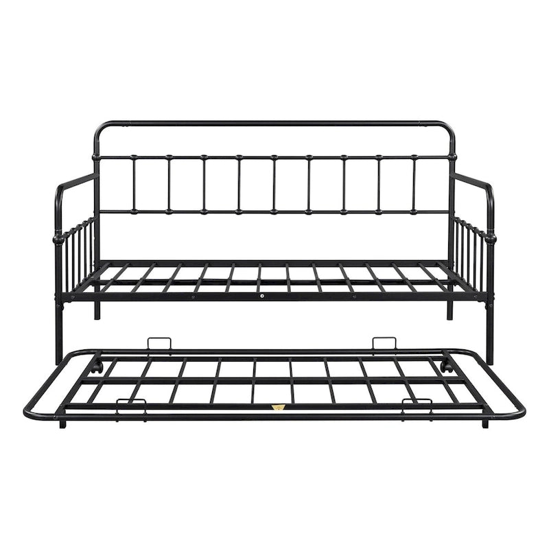 Tagesbett mit Metallgestell und Ausziehbett