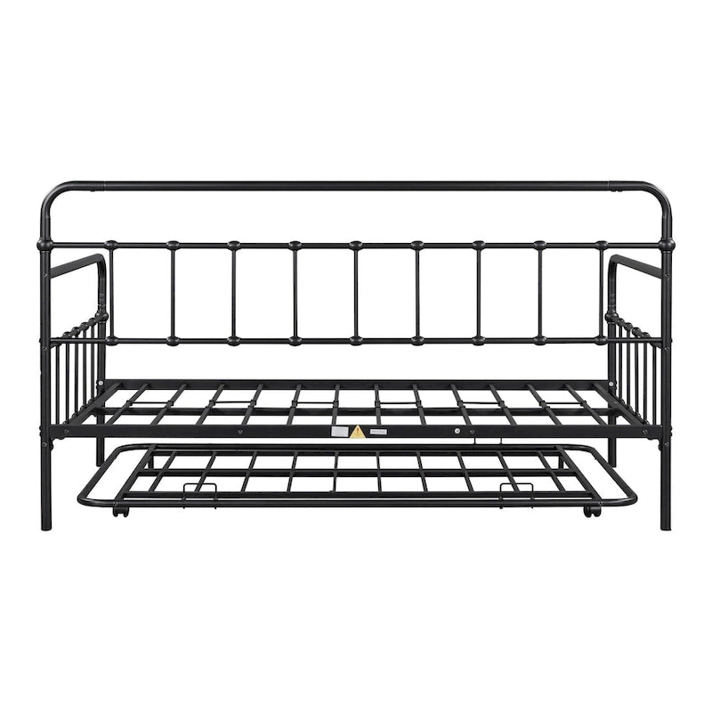 Tagesbett mit Metallgestell und Ausziehbett