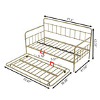 Tagesbett mit Metallgestell und Ausziehbett