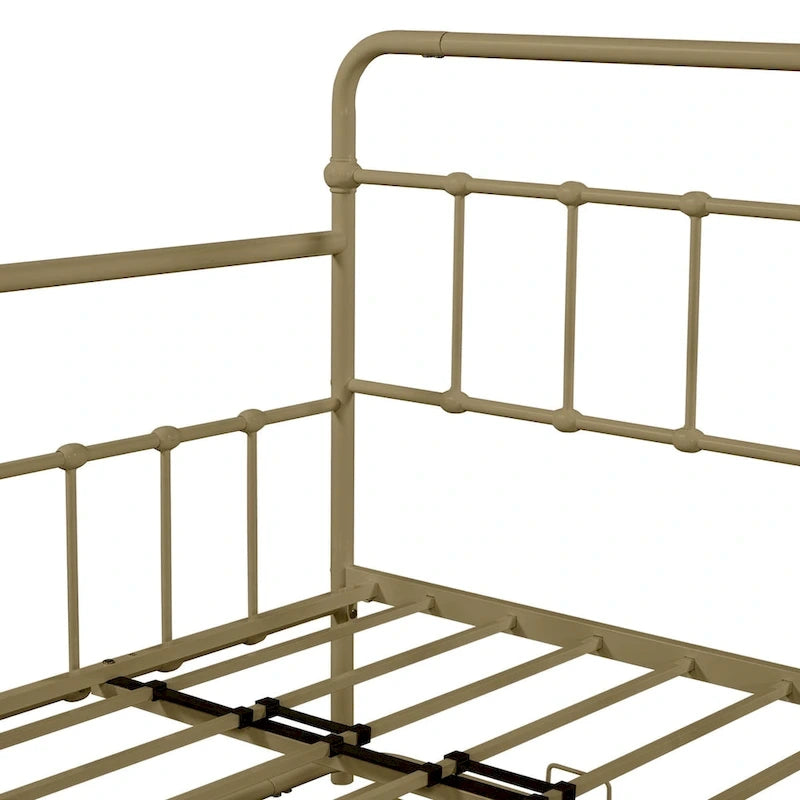 Tagesbett mit Metallgestell und Ausziehbett
