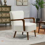 Sedie moderne in soggiorno, poltrone con struttura in legno