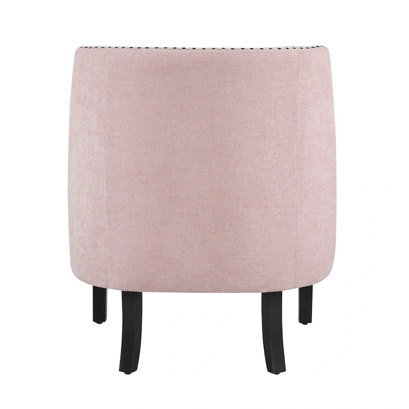 Poltrona Accent Moderna Tradizionale, Rivestimento in ciniglia, Capitonnè, Legno massello 1 pz Mobili da soggiorno
