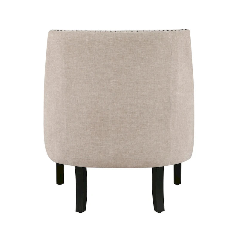 Poltrona Accent Moderna Tradizionale, Rivestimento in ciniglia, Capitonnè, Legno massello 1 pz Mobili da soggiorno