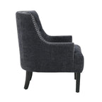 Poltrona Accent Moderna Tradizionale, Rivestimento in ciniglia, Capitonnè, Legno massello 1 pz Mobili da soggiorno