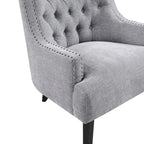 Poltrona Accent Moderna Tradizionale, Rivestimento in ciniglia, Capitonnè, Legno massello 1 pz Mobili da soggiorno