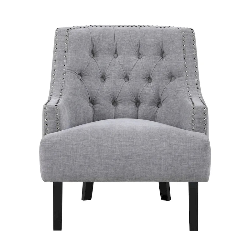 Poltrona Accent Moderna Tradizionale, Rivestimento in ciniglia, Capitonnè, Legno massello 1 pz Mobili da soggiorno