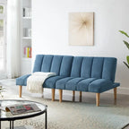 Corduroy Fabric Wooden Legs Convertible Sofa Bed