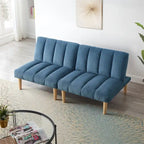 Corduroy Fabric Wooden Legs Convertible Sofa Bed