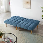 Corduroy Fabric Wooden Legs Convertible Sofa Bed