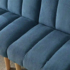 Corduroy Fabric Wooden Legs Convertible Sofa Bed