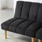 Corduroy Fabric Wooden Legs Convertible Sofa Bed