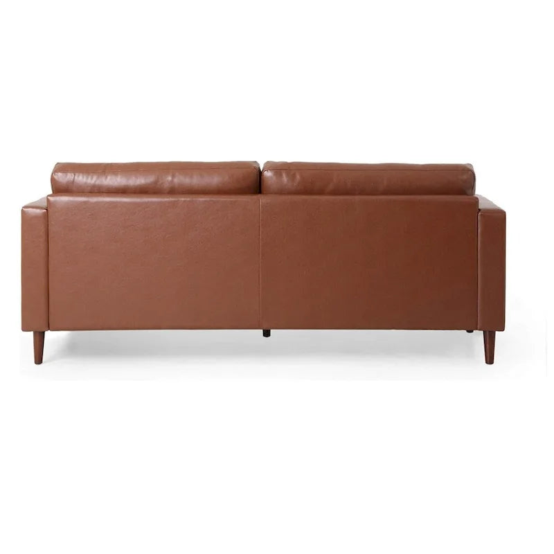 Bequemes 3-Sitzer-Sofa aus PU mit Holzbeinen für das Wohnzimmer
