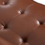 Bequemes 3-Sitzer-Sofa aus PU mit Holzbeinen für das Wohnzimmer