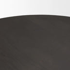 60 Round Textured Espresso Wood w/ Geometrical Base Dining Table - 60.0L x 60.0W x 30.0H