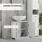 Mobiletto sottopiano da bagno in legno con ripiano regolabile (senza lavabo)