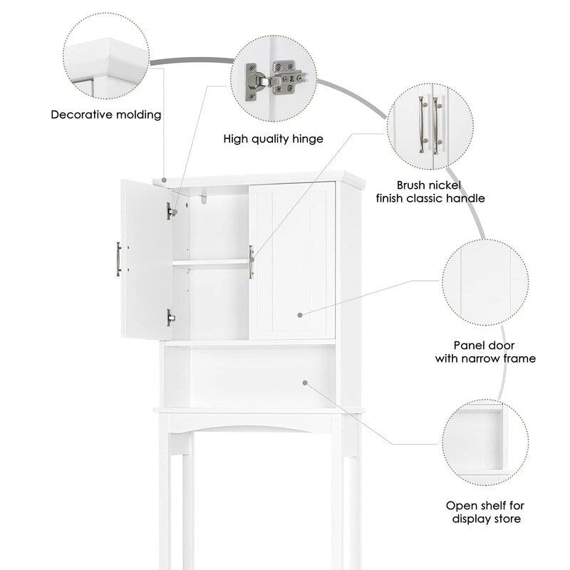Mobiletto salvaspazio da bagno - 9.37P x 23.62L x 62.2A