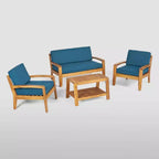 4pc Grenada Acacia Patio Chat Set - Christopher Knight Home