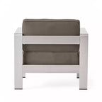 Cape Coral 5pc Aluminum and MGO Seating Set with Fire Table - Christopher Knight Home