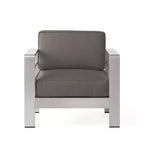 Cape Coral 5pc Aluminum and MGO Seating Set with Fire Table - Christopher Knight Home